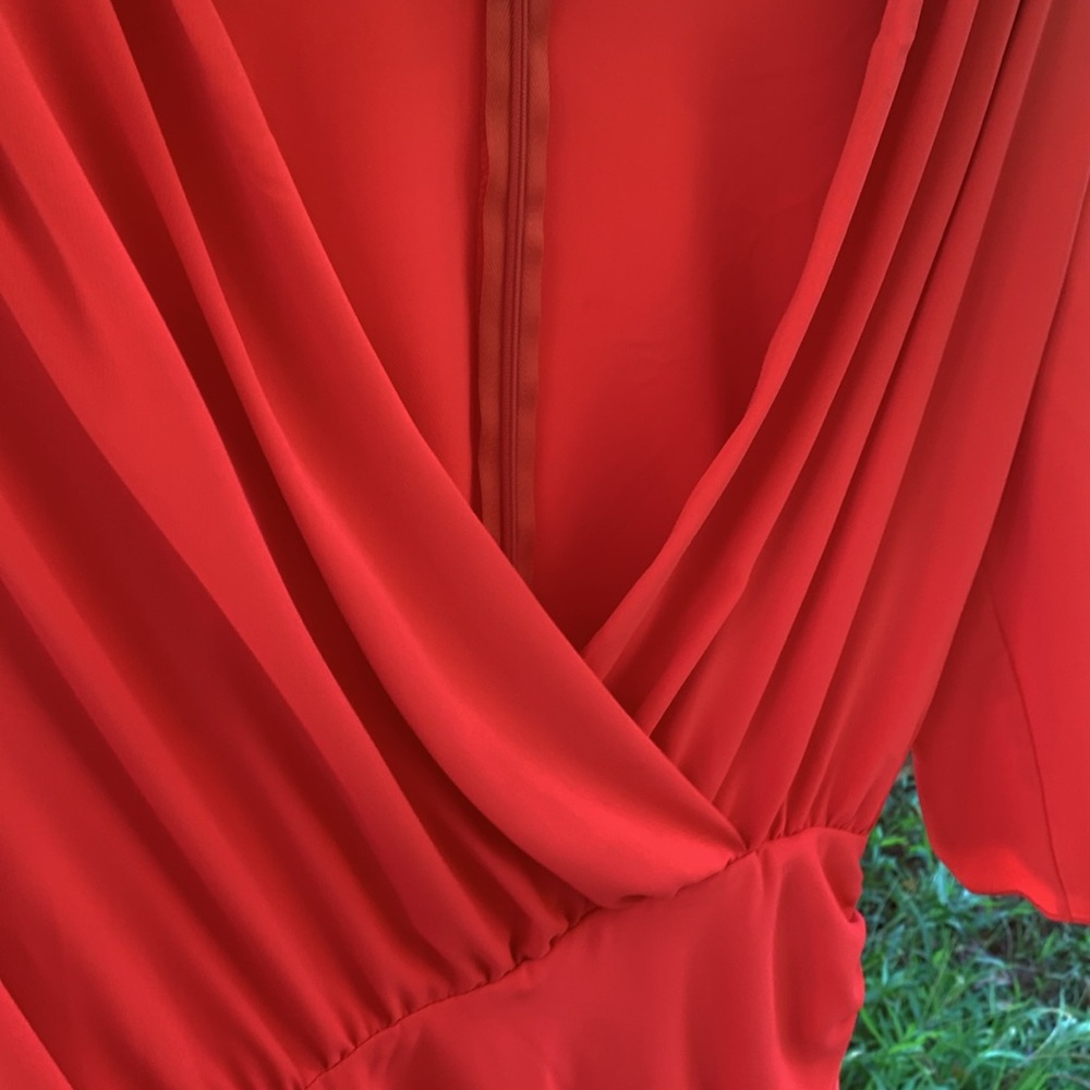 Amanda Uprichard Demetra Dress in Crimson - Picture 5 of 12